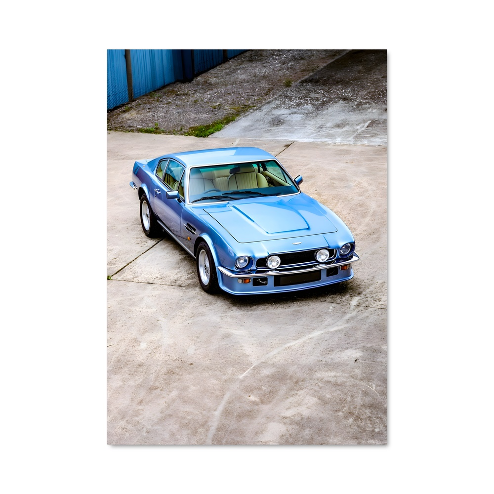 Poster V8 en Bleu